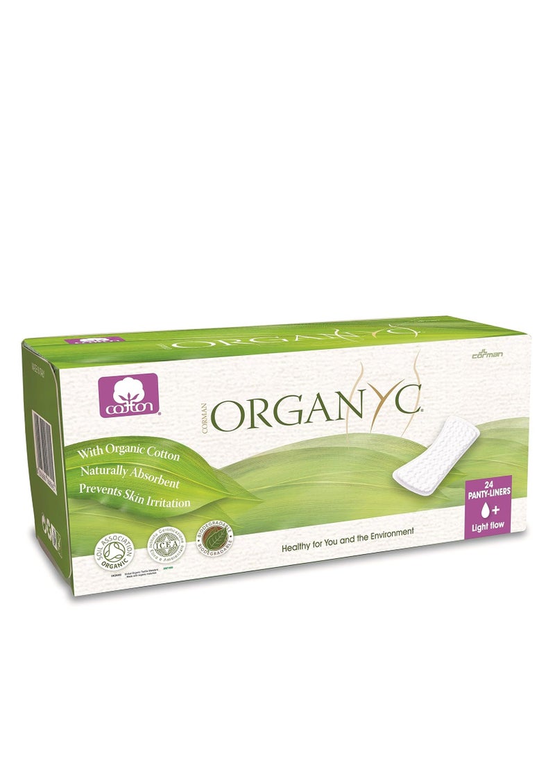 Hypoallergenic 100% Organic Cotton Panty Liners flat 24 Pantyliner