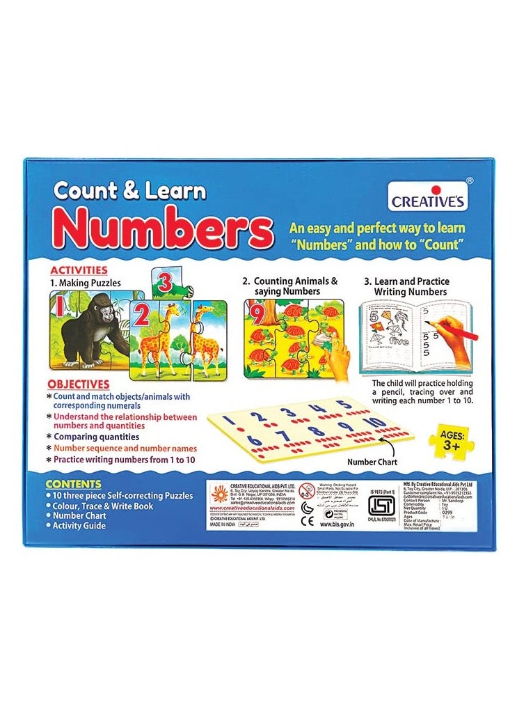 Creative's Count & Learn- Numbers | A Game of Counting | Learn Numbers in English | Number & Animals Puzzles | Learn & Practice Writing Number | Ages 3 & Above