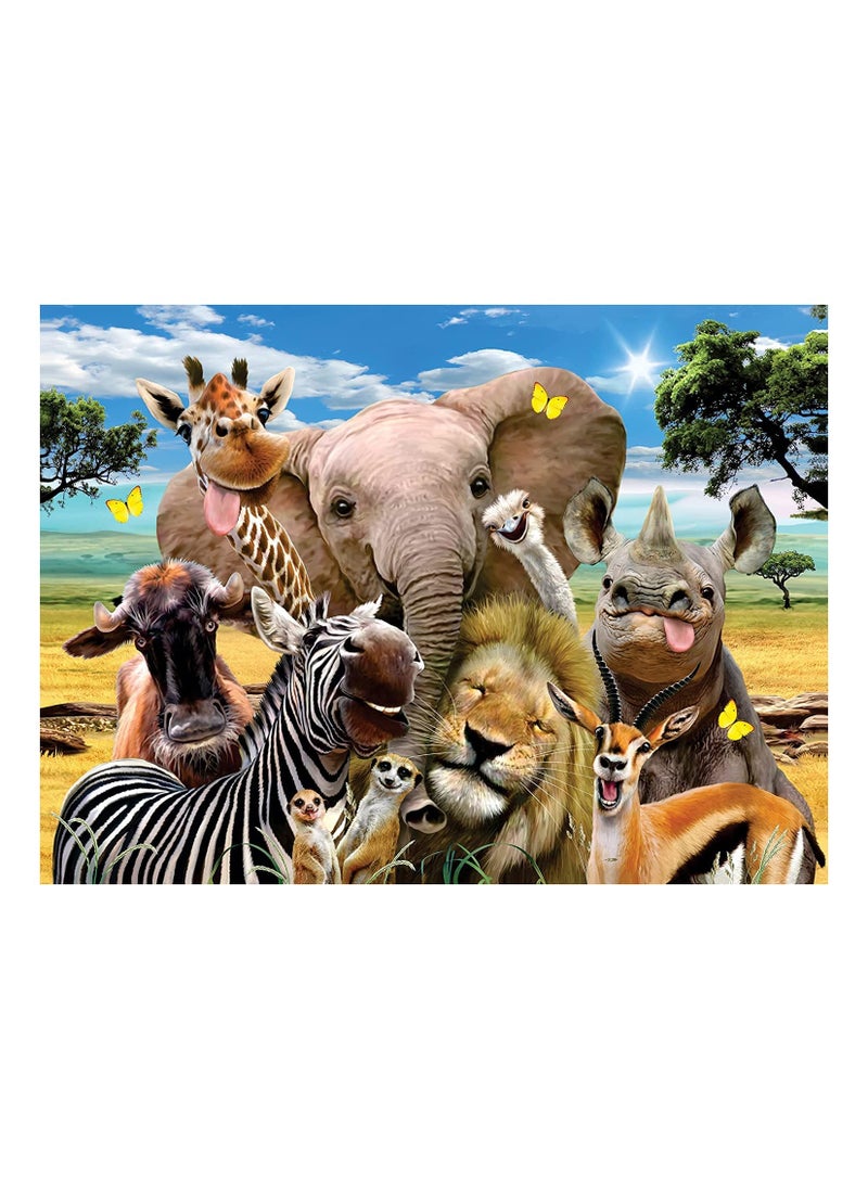 Creative's African Animals Selfie Puzzles | Children Jigsaw Puzzles Games | 100 Piece Jigsaw Puzzles | Eye-Hand Coordination for Kids | Jigsaw Puzzles | Gift for Kids Age 7 & Up