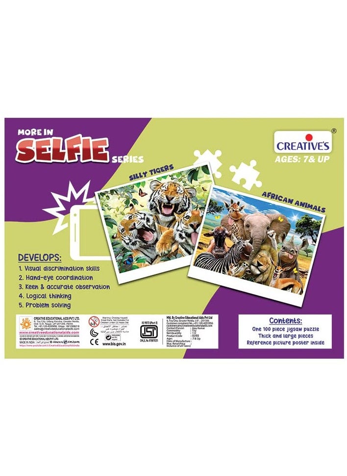 Creative's Dogs Delight Selfie 100 Piece Jigsaw Puzzle | Animal Selfie Puzzles Series | Jigsaw Puzzle | Gift for Kids of Age 7 to 10 Years