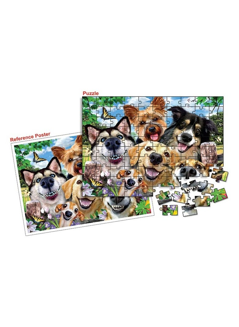 Creative's Dogs Delight Selfie 100 Piece Jigsaw Puzzle | Animal Selfie Puzzles Series | Jigsaw Puzzle | Gift for Kids of Age 7 to 10 Years