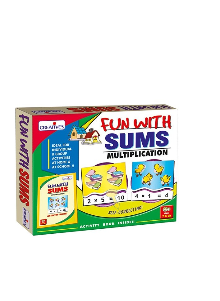 Creative's Fun with Sums Multiplication | Educational Math Practice Kit | 30 Sets of Multiplication Picture Puzzles for Boys & Girls Ages 7 and Up