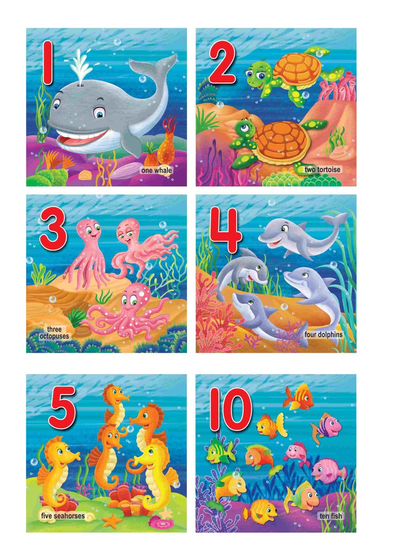 Creative's My Number Puzzles 1 to 10 | Educational 2in1 Puzzles Game | Number with Water Animals |Star Fish | Gold Fish | Octopus | Sea Horses & More | Jigsaw Puzzles Game for 3 & Up Kids