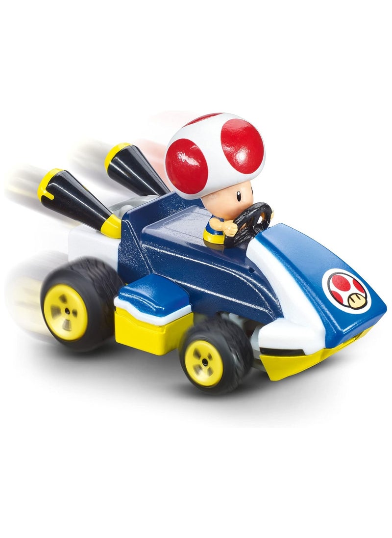 RC 2.4GHz Mario Kart Mini RC, Toad | Remote Control Toy for Kids | Turbo speed, precise steering, eco-friendly packaging | Exciting racing fun for ages 6+