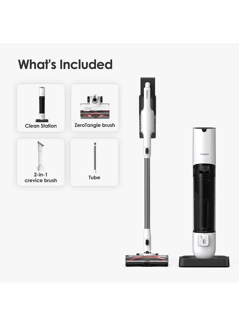 Pure One Station 5 Stick Vacuum Cleaner,Cordless Auto Dust Base,Full-Path Self-Cleaning, iLoop Smart Sensor, Suitable for Hard Floor & Carpet 175 W VS1C1700SA White