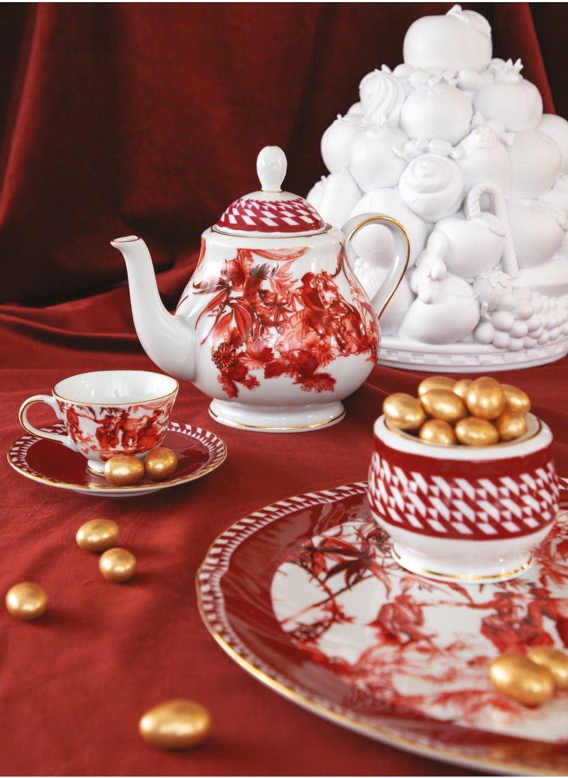 Baci Milano Le Rouge Sest 2 Tea Cups Porcelain