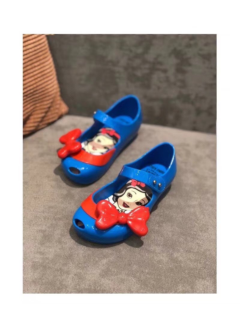 2020 new Melisa childrens shoes di * ni snow white bow jelly shoes summer childrens sandalsBlue Blue