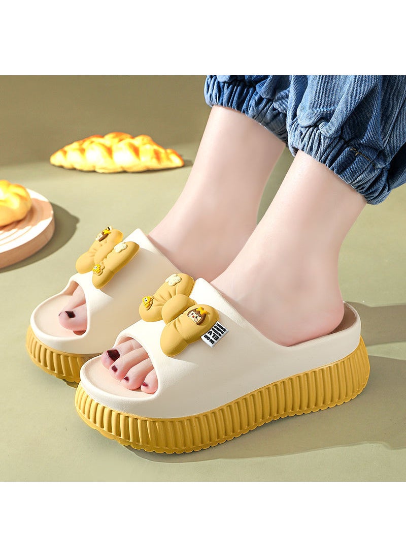 New Summer Fashion Platform Slippers for WomenYellow 