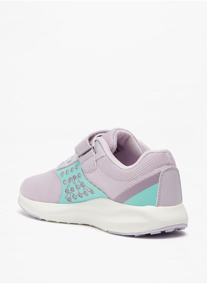 Girls' Colourblock Sports Shoes with Hook and Loop Closure