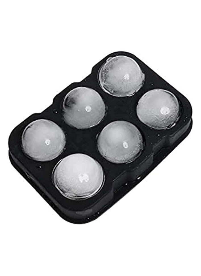 6 Hole Ice Cube Ball Drinking Wine Tray Brick Round Maker Mold Sphere Mould Party Bar Silicone Hockey