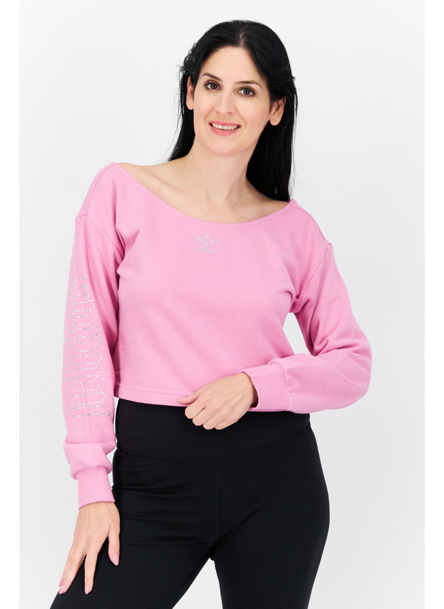 Women Sportwear Fit Outdoor Long Sleeve Top, Pink
