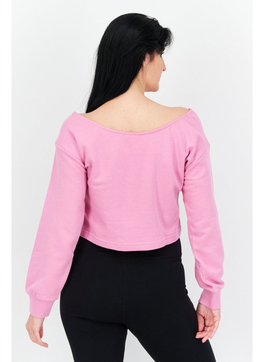 Women Sportwear Fit Outdoor Long Sleeve Top, Pink