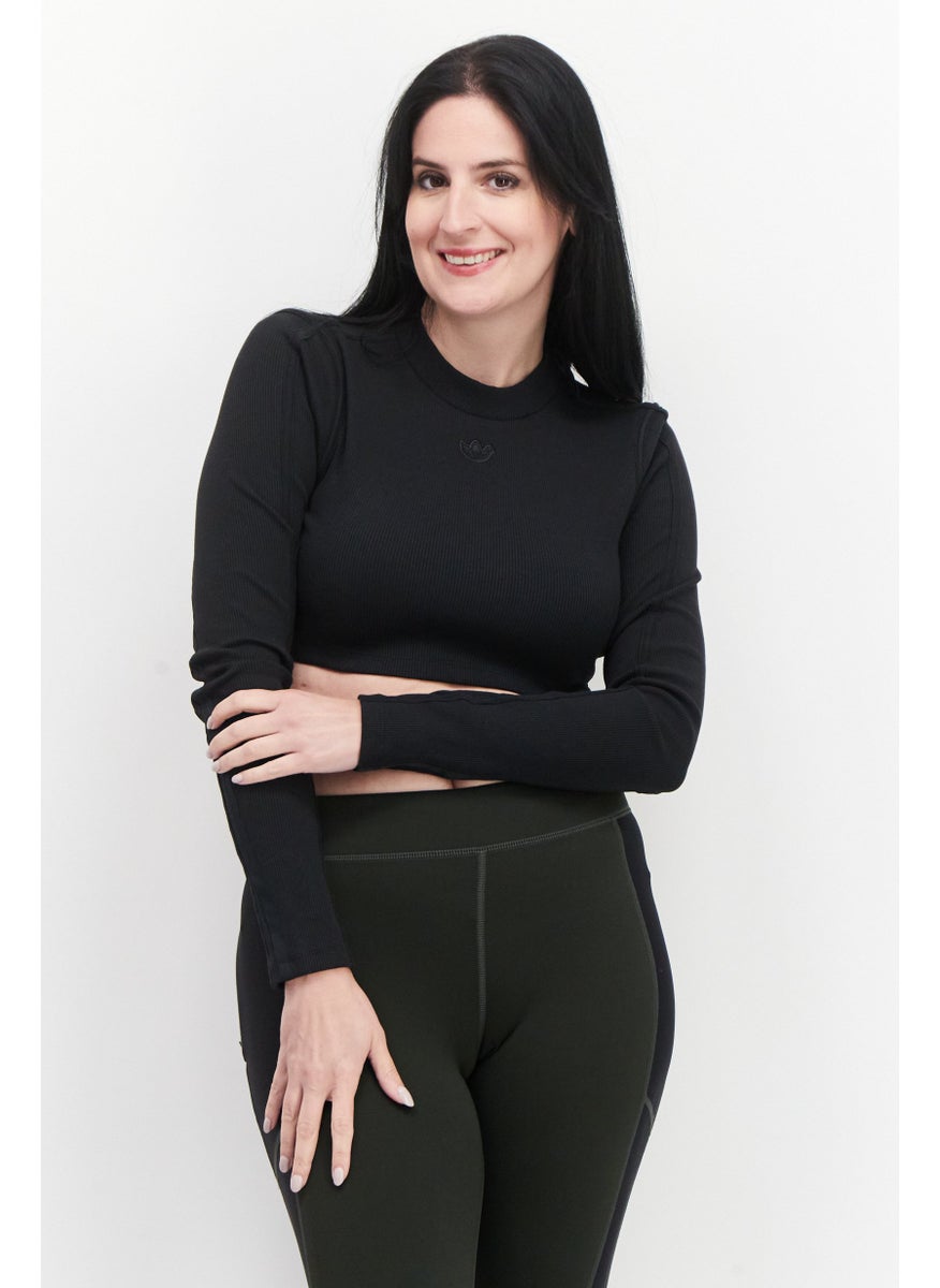 Women Sportwear Fit Long Sleeve Training Top, Black