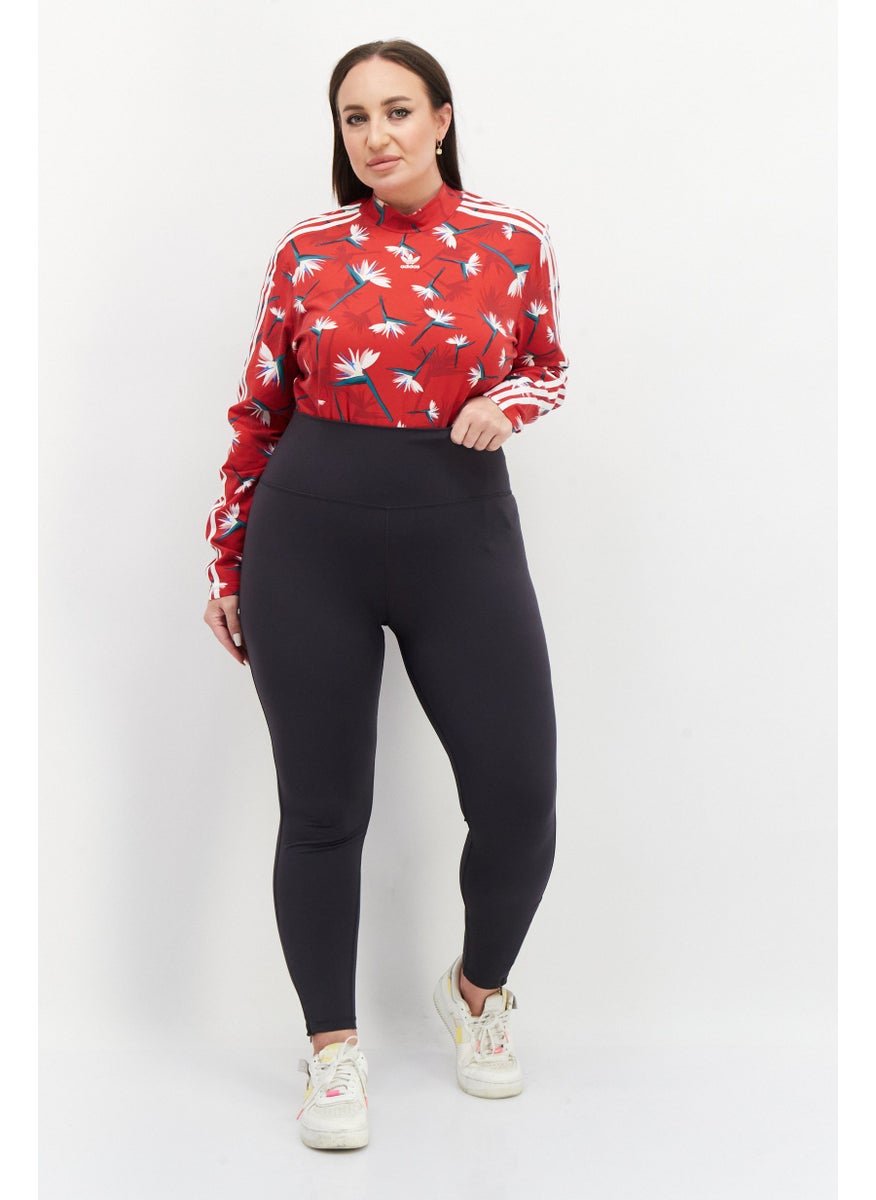 Women Plus Size Brand Logo Bodysuit, Red Combo