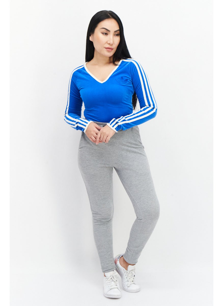 Women Sportswear Fit Logo Long Sleeve Bodysuit, Blue