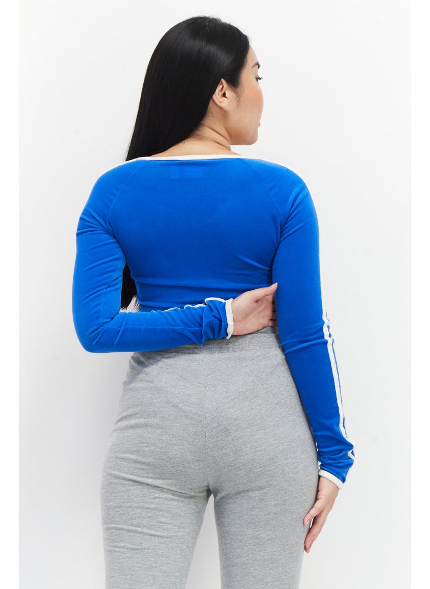 Women Sportswear Fit Logo Long Sleeve Bodysuit, Blue