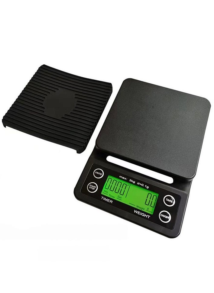 Digital Coffee Scale with Timer, Multi-Functional Precision Kitchen Scale for Coffee, Baking, and Food Weighing