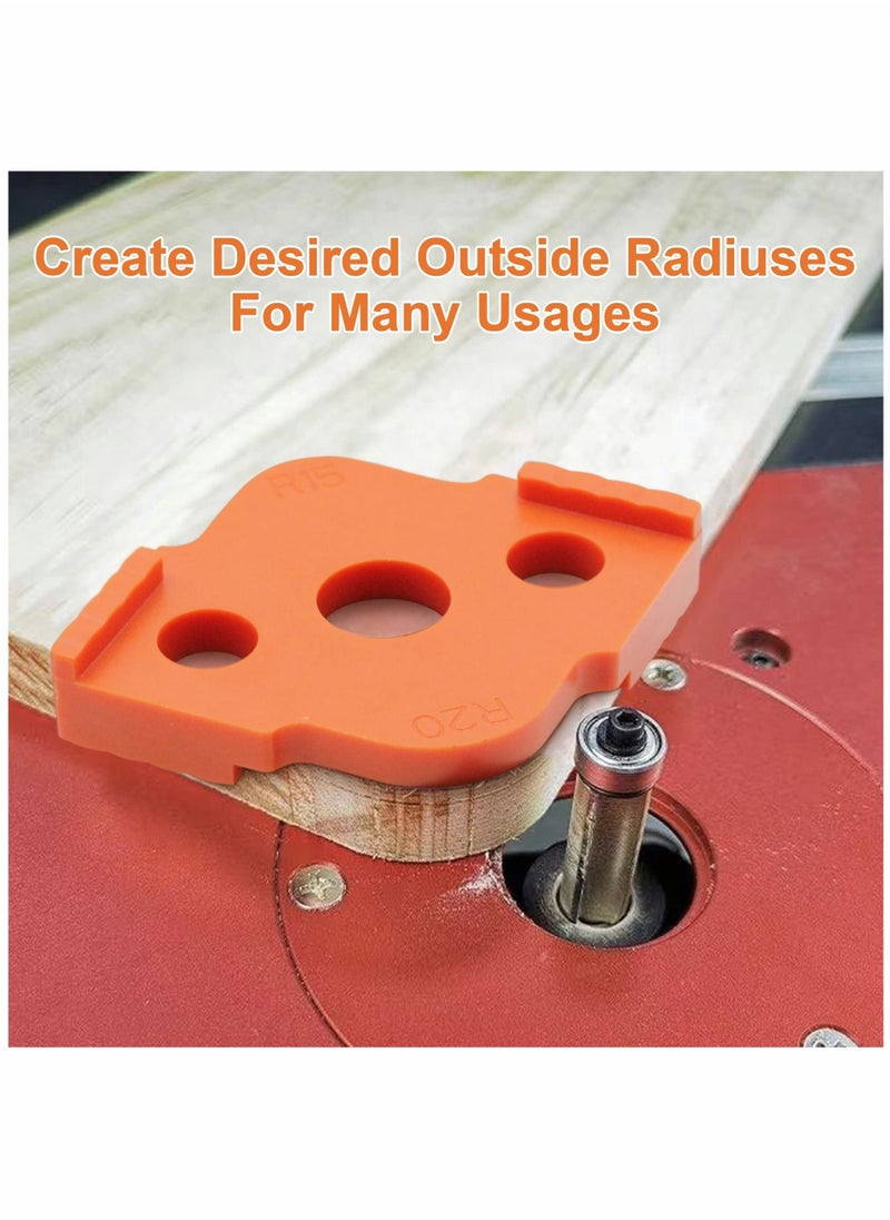 Radius Jig Router Templates, Corner Routing ABS+CNC high Hardness Processing Glue, Rounded Corners Bit, 4 Sizes