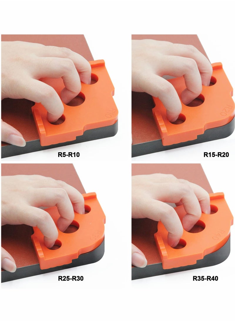 Radius Jig Router Templates, Corner Routing ABS+CNC high Hardness Processing Glue, Rounded Corners Bit, 4 Sizes