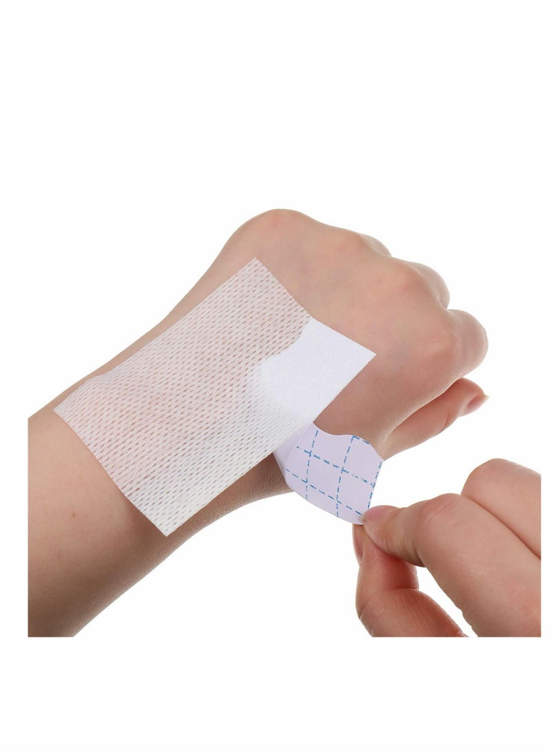 Non-Woven Cover Roll Stretch Tape Adhesive Bandages Breathable Bandage Cohesive Wrap Protective Film (2 Rolls 2 Inch x 10.94 Yard)