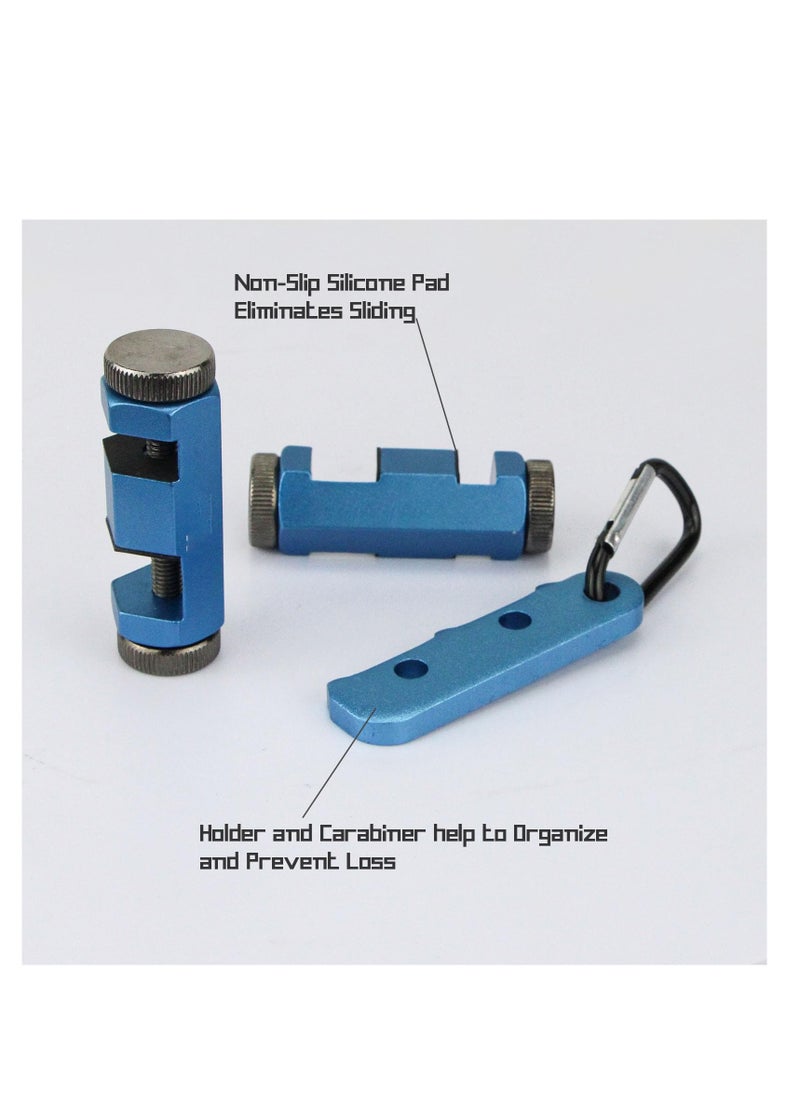 Stair Gauges for Framing Square, Tall Stair Gauges with Holder and Rafter, Lengthen Anti-Lost Non-Slip Framing Square Stops, Stair Gauge Knobs for Circular Saw, Dark Blue