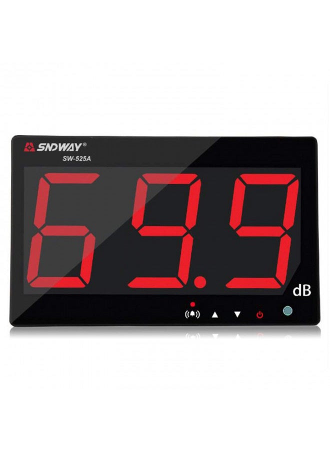 SNDWAY SW-525A 30-130dB Digital Sound Level Meter with Large LCD Display Noise Meter Decibel Wall Mounted Hanging