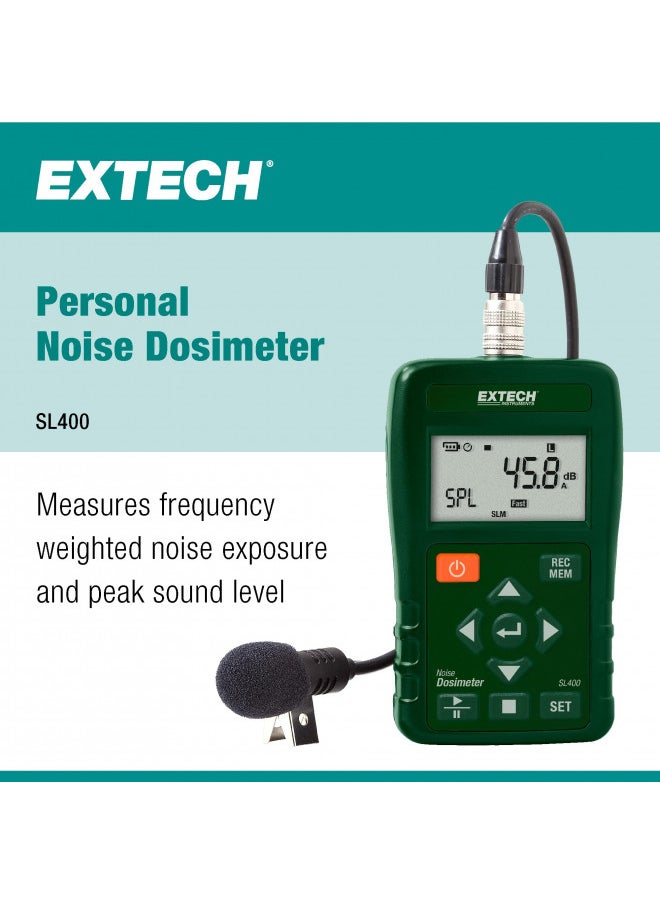 Extech SL400 Personal Noise Dosimeter with USB Interface