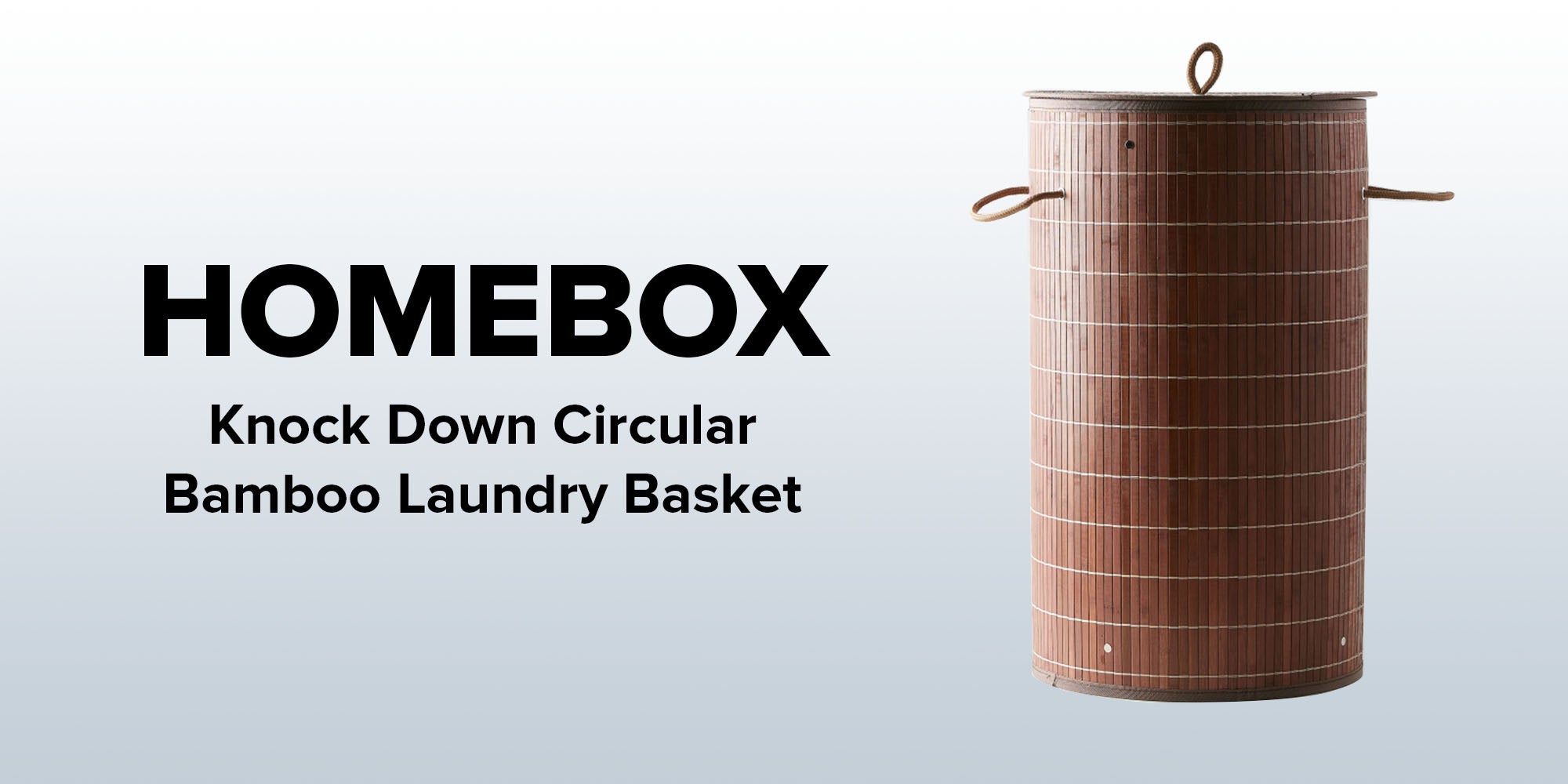 Light Weight Stylish Compact And Space Saving 2-Section Foldable Laundry Basket With Lid Brown 39 x 39 x 60cm