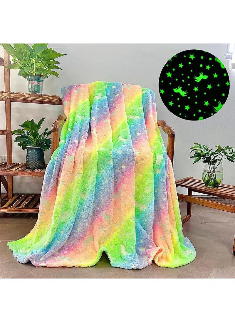 Glow in The Dark Blanket Personalized Blanket For Kids,50x60inch Throw Blankets Super Cozy Plush Soft Fleece Blanket for Girls Boys Birthday Gifts