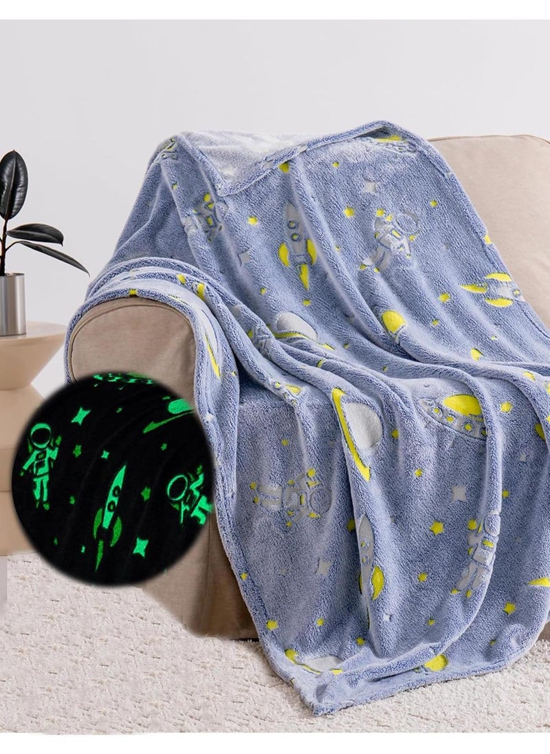 Glow in The Dark Blanket Personalized Blanket For Kids,50x60inch Throw Blankets Super Cozy Plush Soft Fleece Blanket for Girls Boys Birthday Gifts