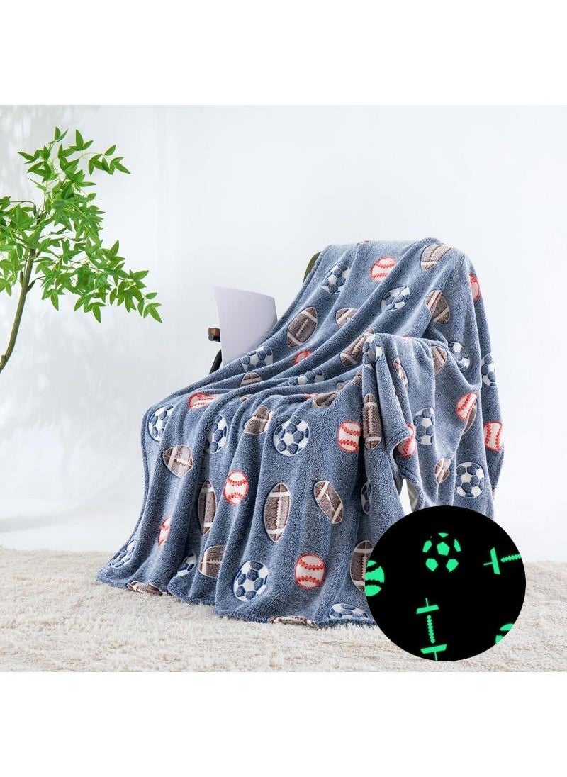 Glow in The Dark Blanket Personalized Blanket For Kids,50x60inch Throw Blankets Super Cozy Plush Soft Fleece Blanket for Girls Boys Birthday Gifts