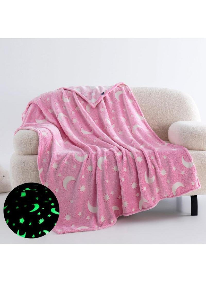 Glow in The Dark Blanket Personalized Blanket For Kids,50x60inch Throw Blankets Super Cozy Plush Soft Fleece Blanket for Girls Boys Birthday Gifts