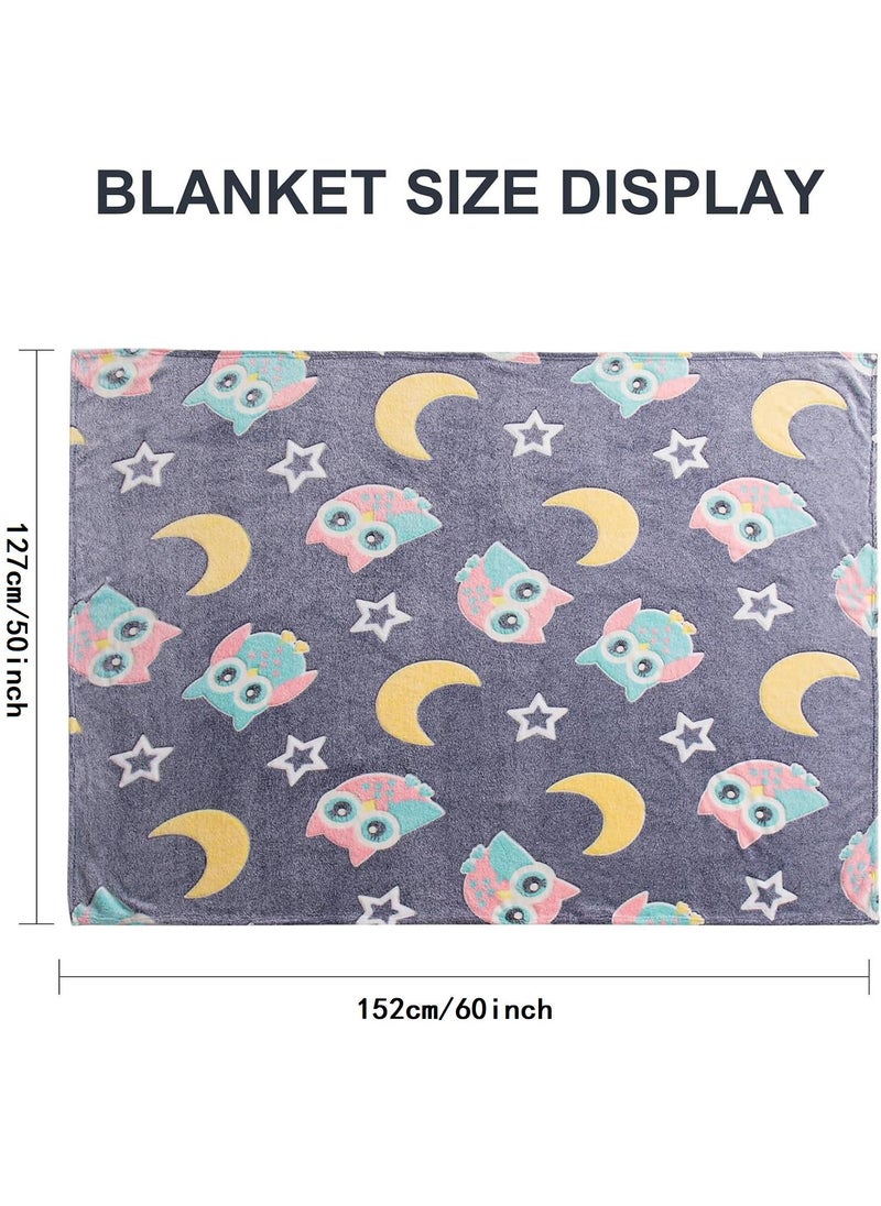 Glow in The Dark Blanket Personalized Blanket For Kids,50x60inch Throw Blankets Super Cozy Plush Soft Fleece Blanket for Girls Boys Birthday Gifts