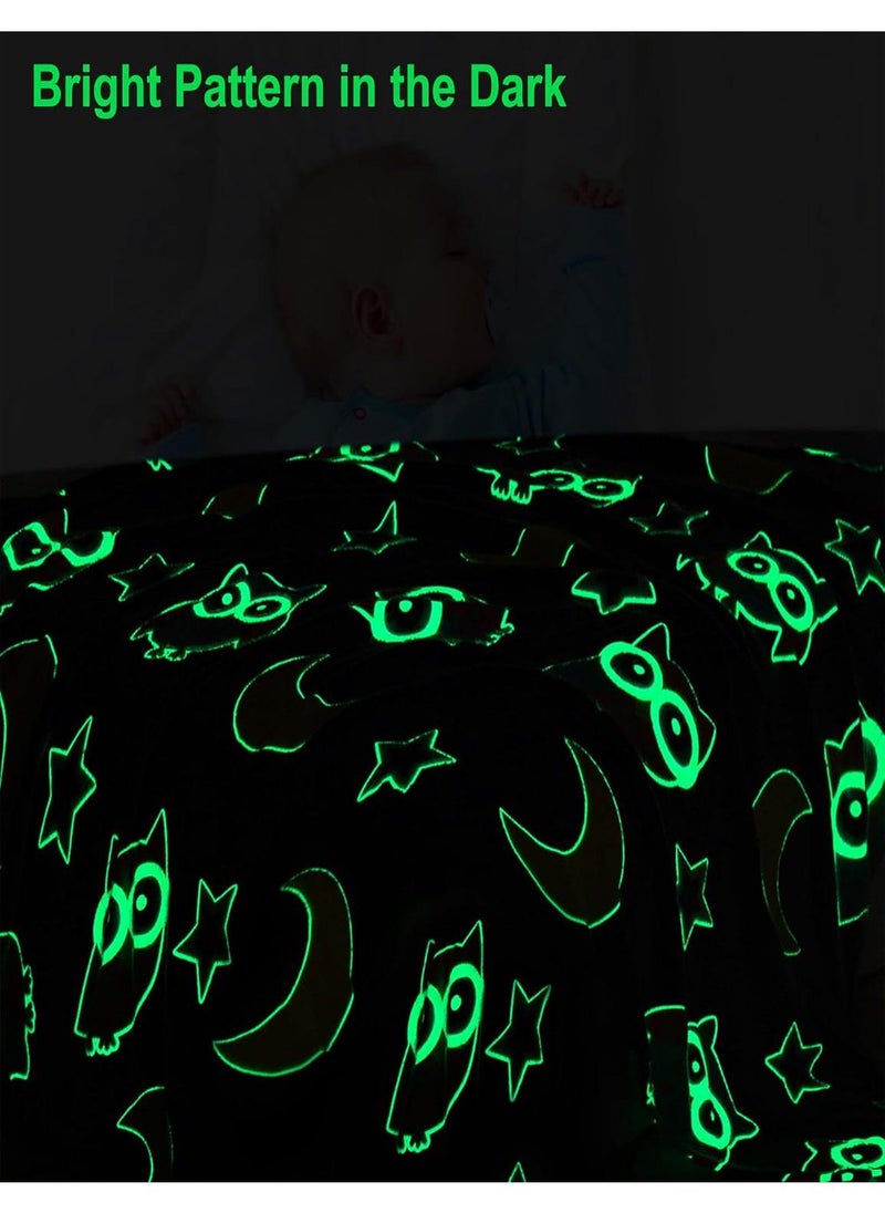 Glow in The Dark Blanket Personalized Blanket For Kids,50x60inch Throw Blankets Super Cozy Plush Soft Fleece Blanket for Girls Boys Birthday Gifts