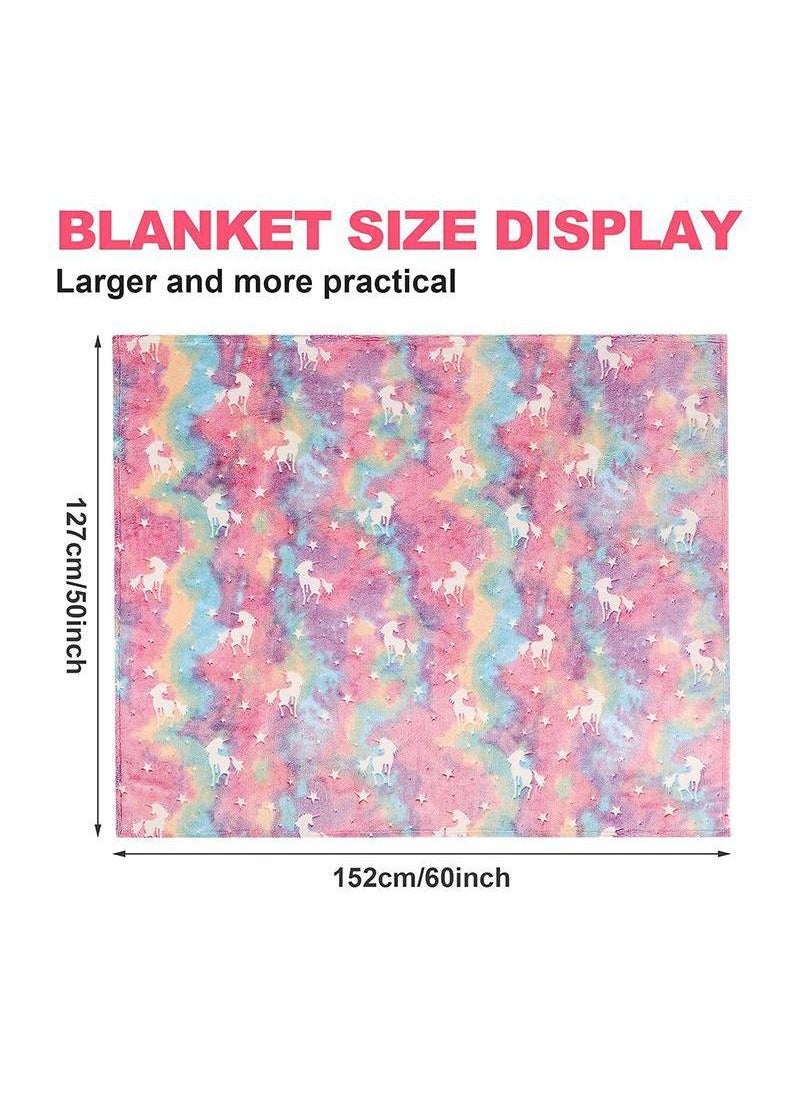 Glow in The Dark Blanket Personalized Blanket For Kids,50x60inch Throw Blankets Super Cozy Plush Soft Fleece Blanket for Girls Boys Birthday Gifts