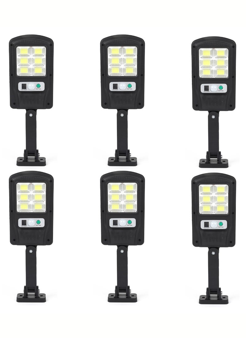 Solar Light Outdoor, Ip65 Motion Sensor Led Security Solar hanging lights with Remote Control, 3 Lighting Modes Wireless Solar Lights Parking Garden Street Yard Deck | 120LED 6 Pieces