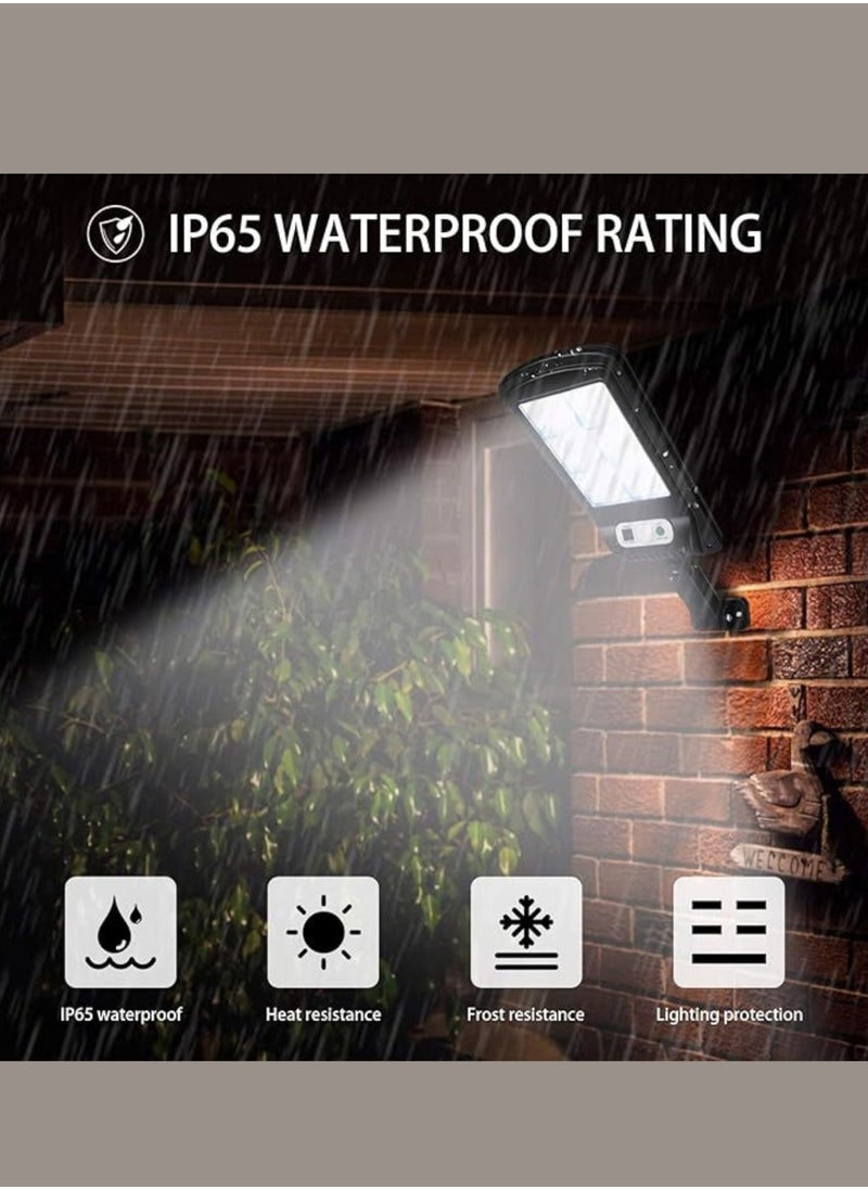 Solar Light Outdoor, Ip65 Motion Sensor Led Security Solar hanging lights with Remote Control, 3 Lighting Modes Wireless Solar Lights Parking Garden Street Yard Deck | 120LED 4 Pieces