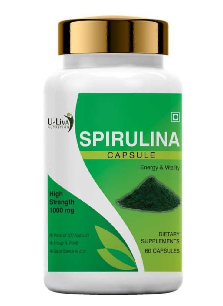 Spirulina Capsule 1000mg - 60 Capsules