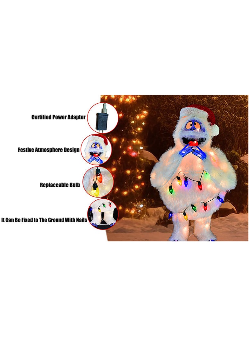 Christmas Snowman Luminous Ornaments Window Scene Decoration Snowman Doll Holiday Decorations Doll 32in