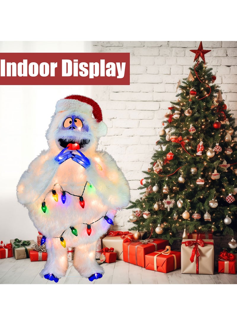 Christmas Snowman Luminous Ornaments Window Scene Decoration Snowman Doll Holiday Decorations Doll 32in