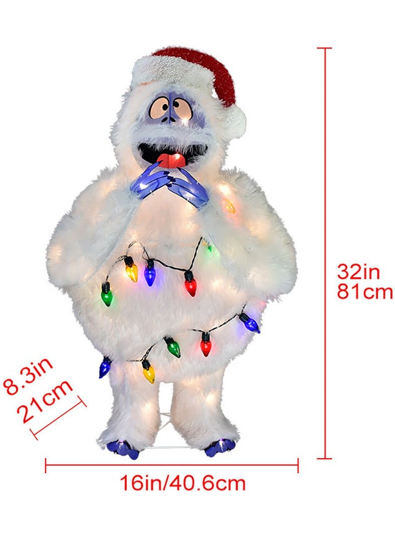 Christmas Snowman Luminous Ornaments Window Scene Decoration Snowman Doll Holiday Decorations Doll 32in