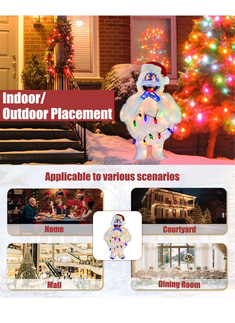 Christmas Snowman Luminous Ornaments Window Scene Decoration Snowman Doll Holiday Decorations Doll 32in