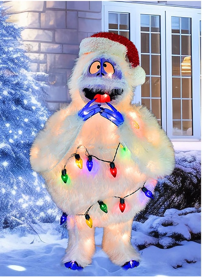 Christmas Snowman Luminous Ornaments Window Scene Decoration Snowman Doll Holiday Decorations Doll 32in