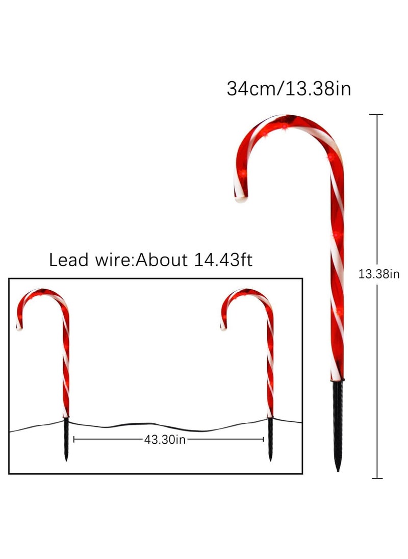 Solar Christmas Pathway Lights, Solar Candy Cane Lights Outdoor Waterproof Landscape Lights Christmas Decorative Lights for Garden Yard Street Park Christmas Wedding, 5 Pack