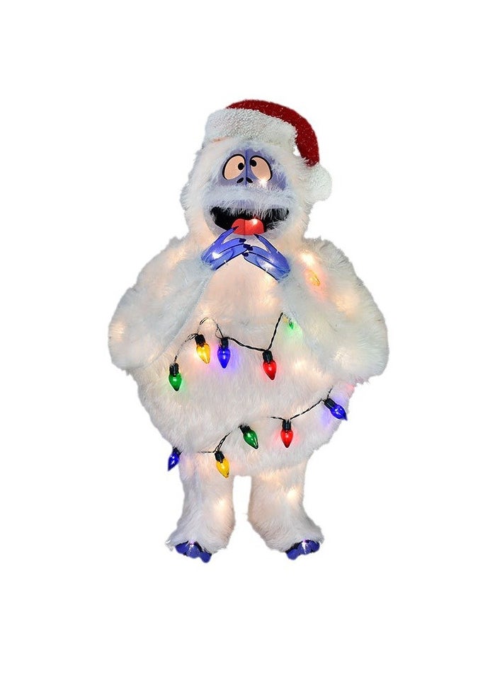 32in Rudolph 3D PRELIT Yard Art Bumble with Light Strand