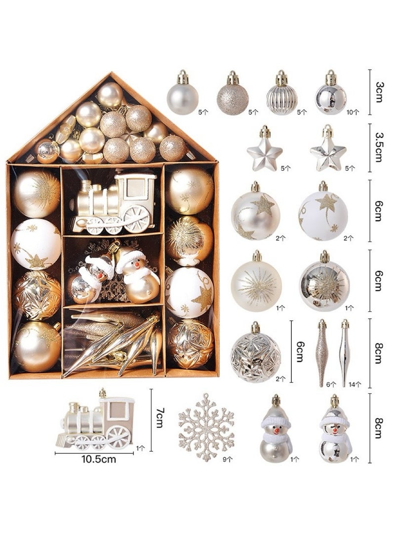 Christmas 70 Home Christmas Tree Decoration Set Yard Decoration - Glod