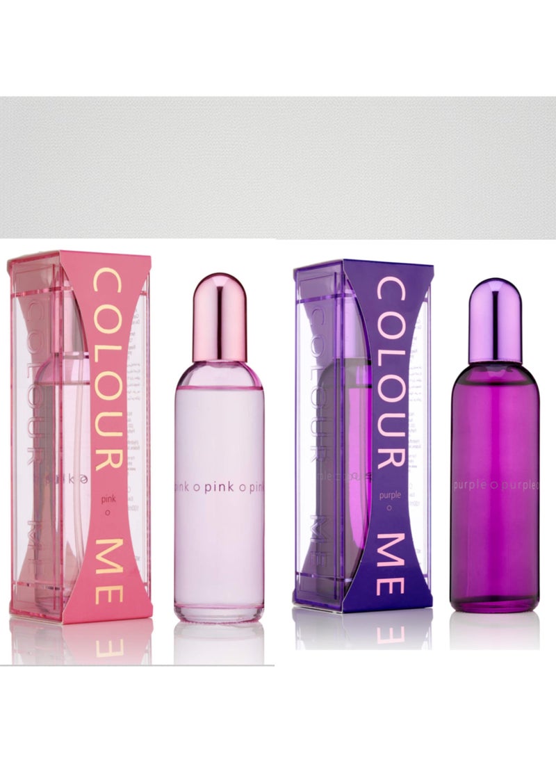 Colour Me Perfume combo Purple and Pink men and women EDP 200 ml