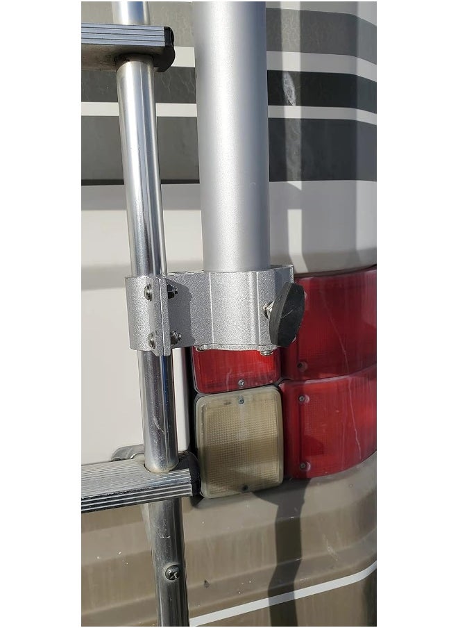 Eez Rv Products Aluminum Flag And Wind Sock Pole Mount For Rv Ladders - Adjustable