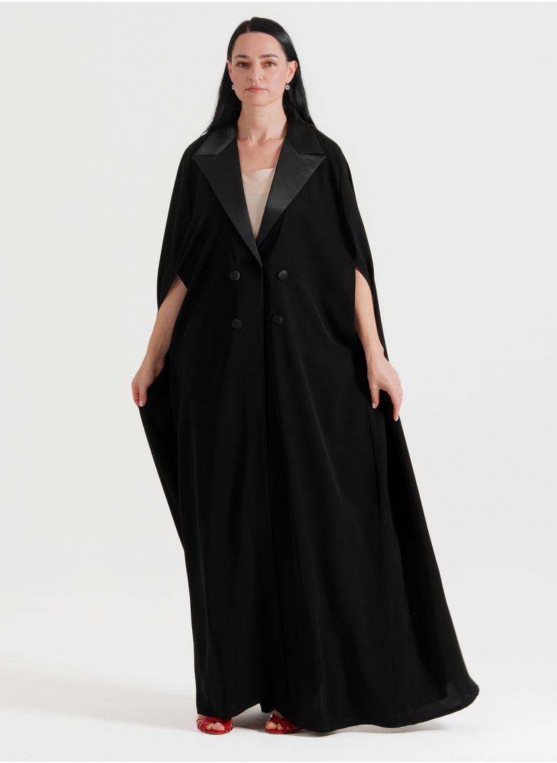 Embrace elegance with this royal blazer-style abaya