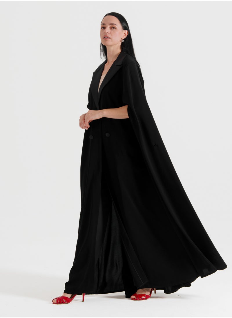 Embrace elegance with this royal blazer-style abaya